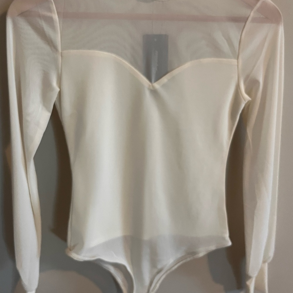 Cream Long Sleeve Women's Top
